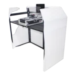ProX Mesa MK2 DJ facade table station rear panel showing cable management and mounting hardware
