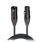 ProX 5 foot microphone cable with XLR-F to XLR-M connectors, full length product shot