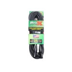 ProX 25 foot microphone cable with XLR-F to XLR-M connectors close-up detail view