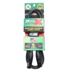 ProX 5 foot microphone cable with XLR-F to XLR-M connectors, close-up detail view