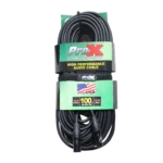 ProX 100 foot microphone cable with XLR-F to XLR-M connectors, close-up detail view