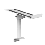ProX white middle shelf mounting stand for B3 DJ table workstation front view