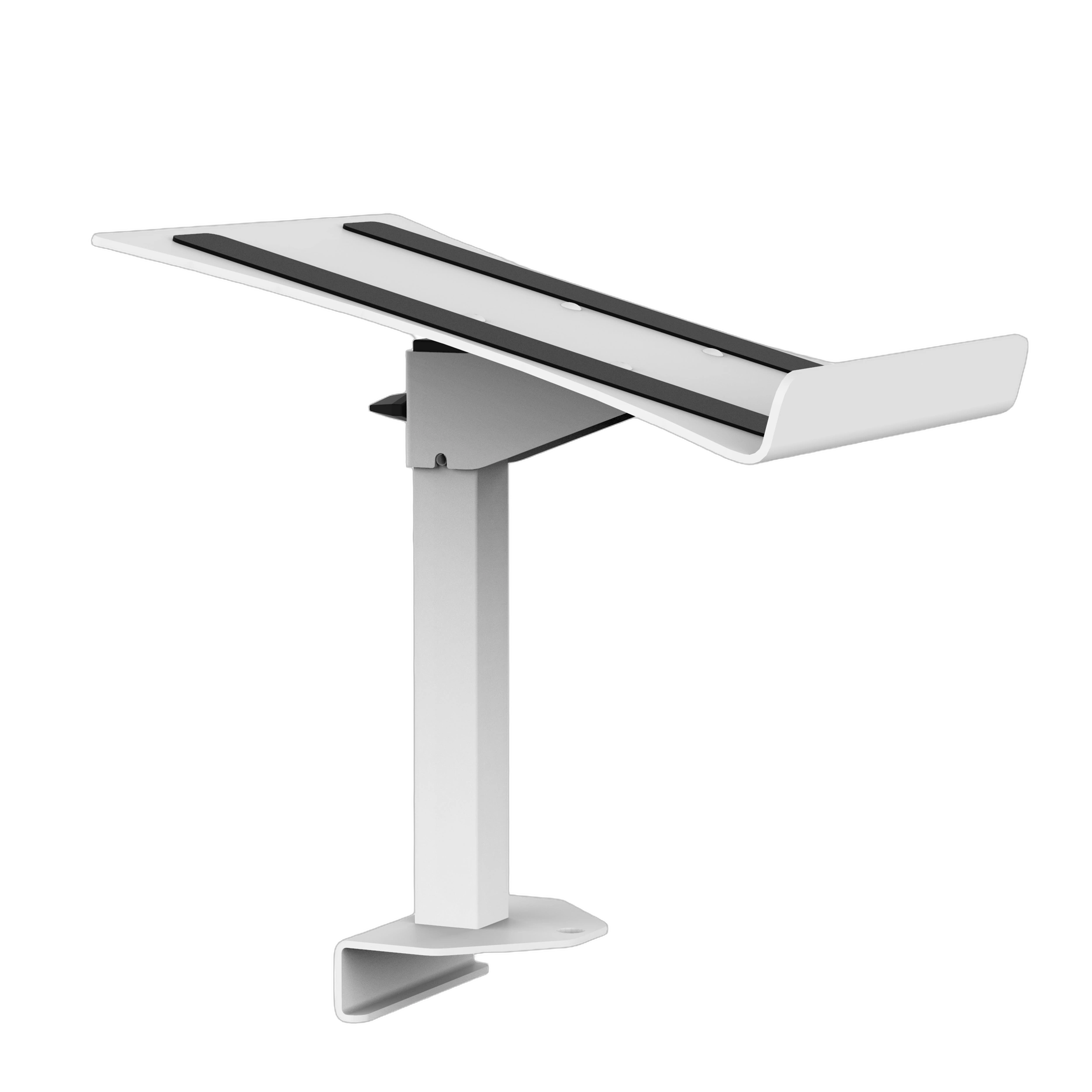 ProX WHITE Middle Shelf Mounting Stand B3 DJ Table ProX white middle shelf mounting stand for B3 DJ table workstation front view