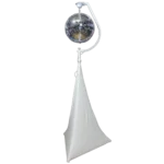 ProX 20 inch mirror ball stand dimensional diagram showing pole height and base measurements