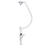 ProX mirror ball stand dimensional diagram showing measurements and pole specifications for 16-20 inch ball
