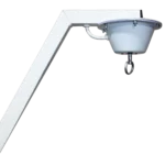 ProX white 16-20 inch C shaped mirror ball with free standing hook and 1 RPM motor on 35mm pole