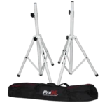 ProX mirror ball stand package with two ball stands, two mirror balls, and tripod stand