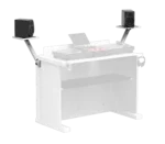 ProX white side mounting monitor stand shelf for B3 DJ table workstation with secure bracket attachment