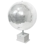 ProX MOTOS white upright mirror ball motor with oscillating mechanism and mounting hardware detail