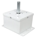 ProX MOTOS upright mirror ball motor with white finish and oscillating mechanism