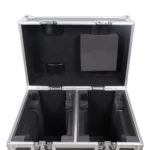 ProX dual moving head lighting case with protective foam interior and caster wheels detail
