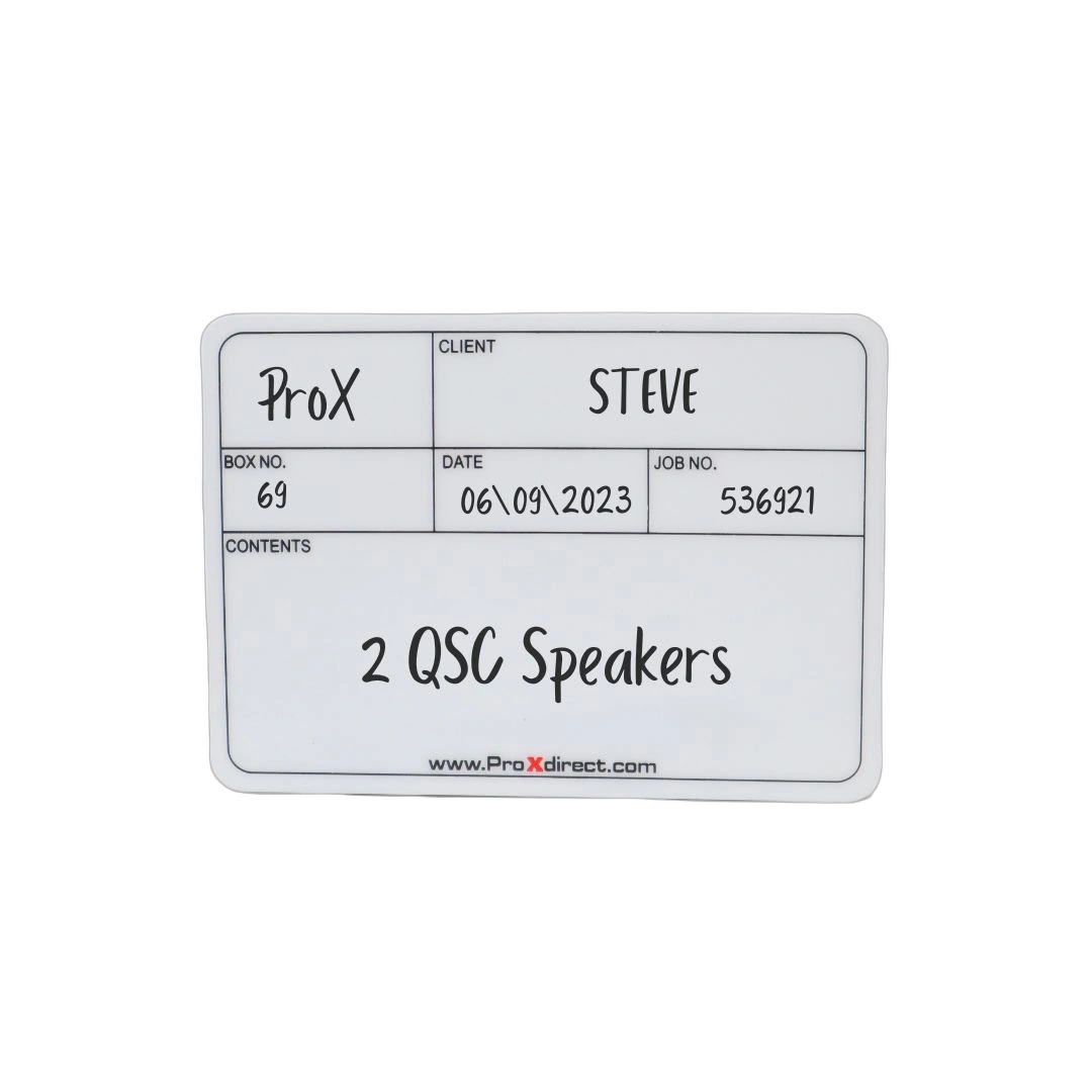 ProX Medium Multipurpose Labels 12 Pack Flight Cases ProX medium-sized multipurpose labels 12 pack for flight cases and equipment storage