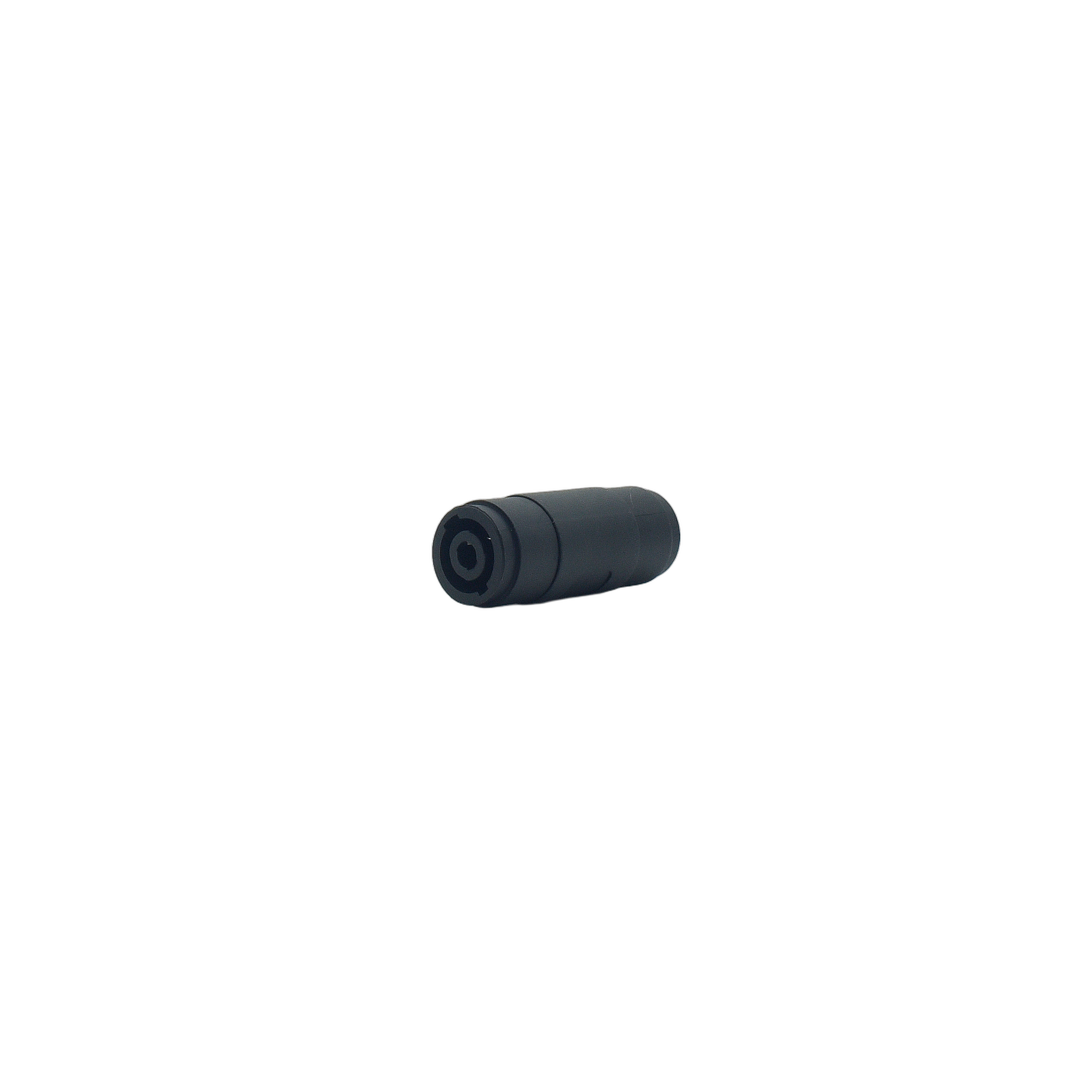 ProX NL4 SpeakON Male-to-Male Turnaround Adapter Front ProX NL4 SpeakON male-to-male turnaround adapter with dual NL4 connectors, front view