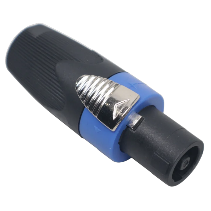 ProX NL4 SpeakON male connector showing contact pins and locking mechanism detail