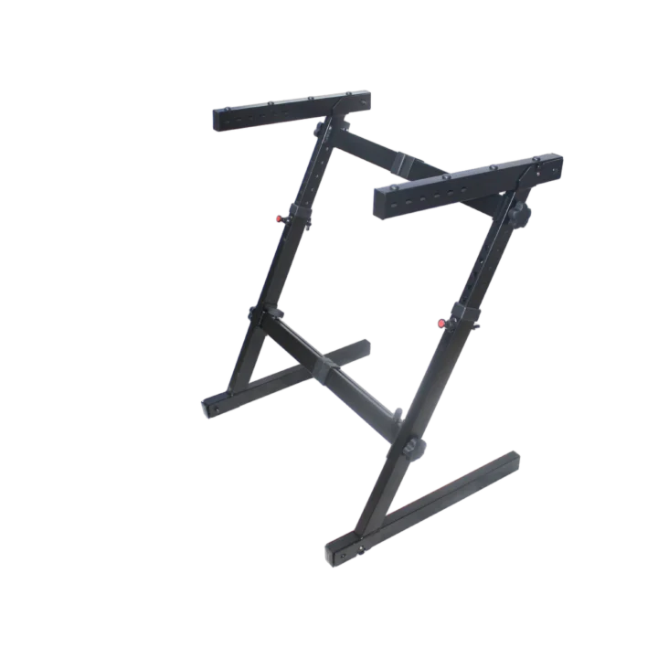 ProX portable Z-style keyboard stand with sturdy metal frame supporting full-size electric piano