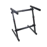 ProX portable Z style stand for full size electric piano keyboard DJ controller flight case, side profile view