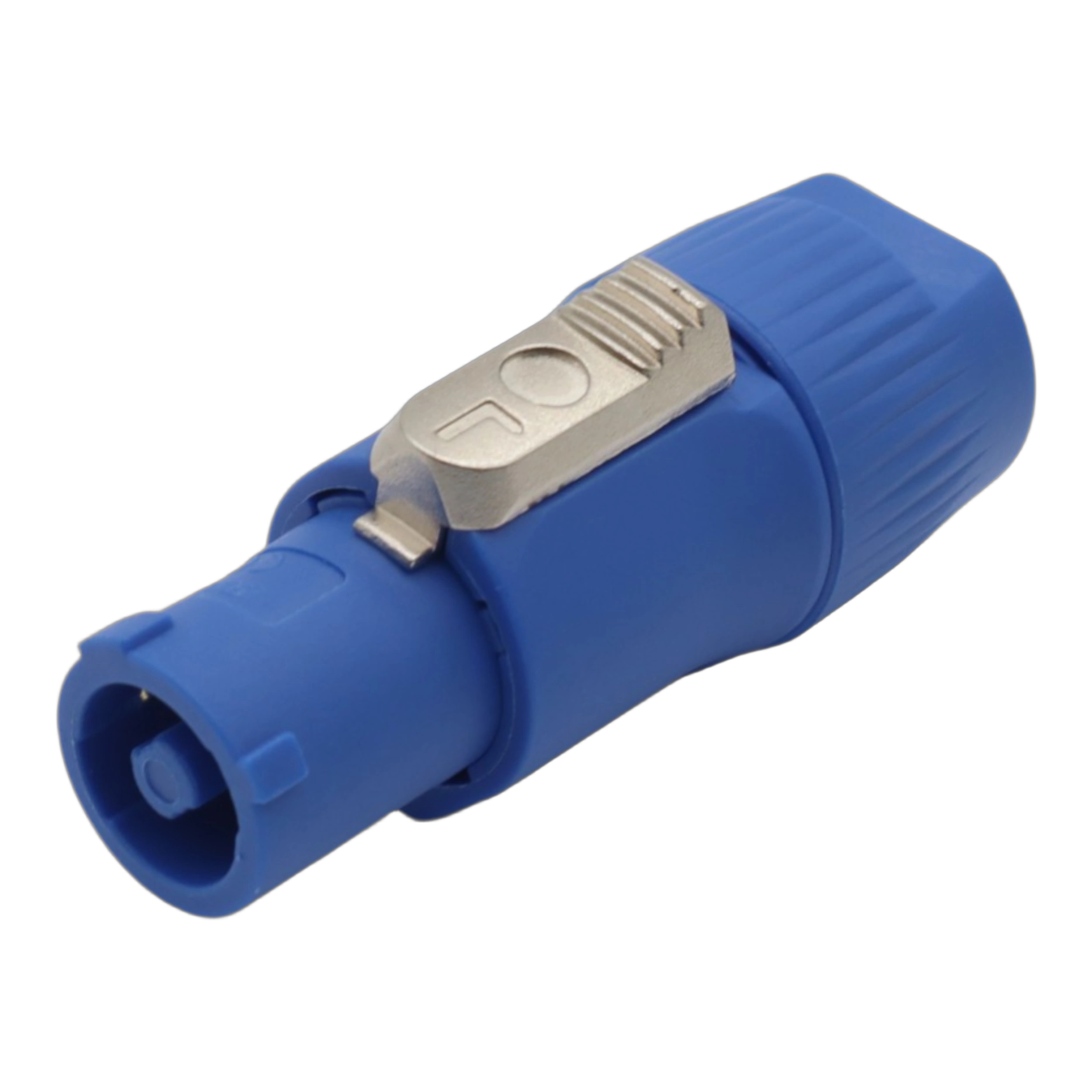 ProX Blue PowerCON-Compatible Power-In Connector Male ProX blue PowerCON-compatible male power-in connector with secure locking mechanism
