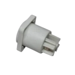 ProX gray panel-mount PowerCON power-out connector installed in professional audio equipment rack