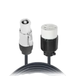 ProX 2 ft PowerCON Gray to Female Edison power cord with 12AWG gauge connectors