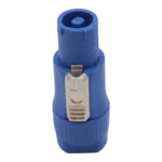 ProX blue PowerCON-compatible male power-in connector with secure locking mechanism