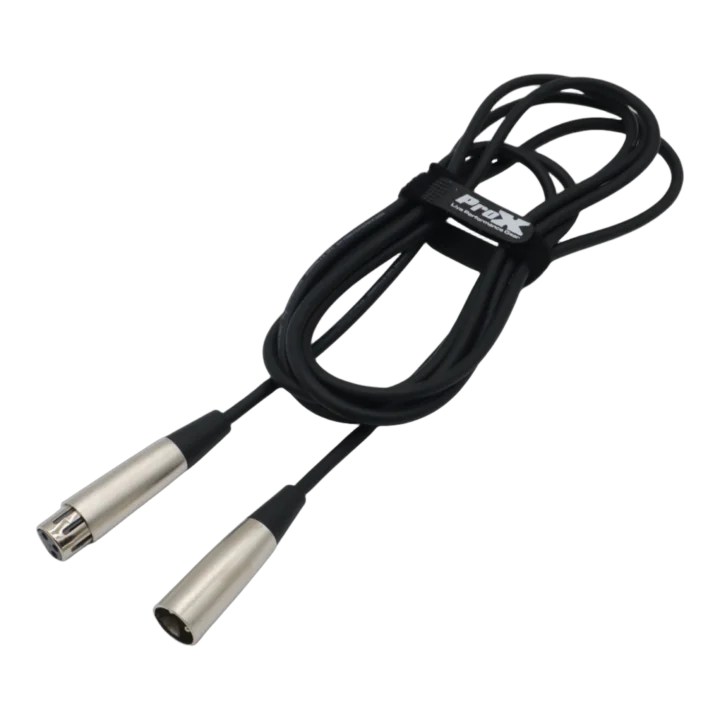 ProX 10 ft premium microphone cable XLR connectors close-up detail shot