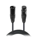 ProX 20 foot premium microphone cable with XLR male to female connectors coiled display