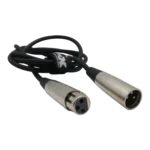 ProX 5 ft premium microphone cable XLR-M to XLR-F connected in professional studio application