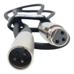 ProX 3 ft. premium microphone cable with XLR-M to XLR-F connectors in professional studio application