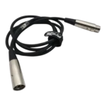 ProX Premium XLR microphone cable close-up showing gold-plated connector pins and professional construction