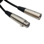 ProX Premium XLR microphone cable close-up showing gold-plated XLR connector detail