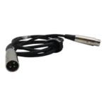 ProX Premium 5 ft microphone cable with XLR-M to XLR-F connectors, rear panel detail view