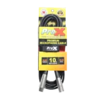 ProX 10 ft premium microphone cable XLR-M to XLR-F dimensional specifications diagram