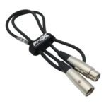 ProX 3 ft premium microphone cable with XLR-M to XLR-F connectors displayed on white background