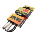 ProX Premium 5-foot XLR microphone cable with male to female connectors displayed
