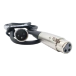 ProX 3 ft premium microphone cable with XLR-M to XLR-F connectors shown from side angle