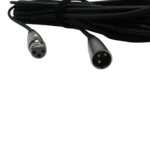 ProX 50 ft premium microphone cable with XLR-M to XLR-F connectors displayed at side angle
