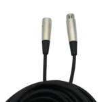 ProX 100 ft premium microphone cable with XLR-M to XLR-F connectors displayed side profile