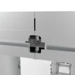 ProX Professional stage platform adjustable leg mechanism showing height adjustment range from 28 to 48 inches
