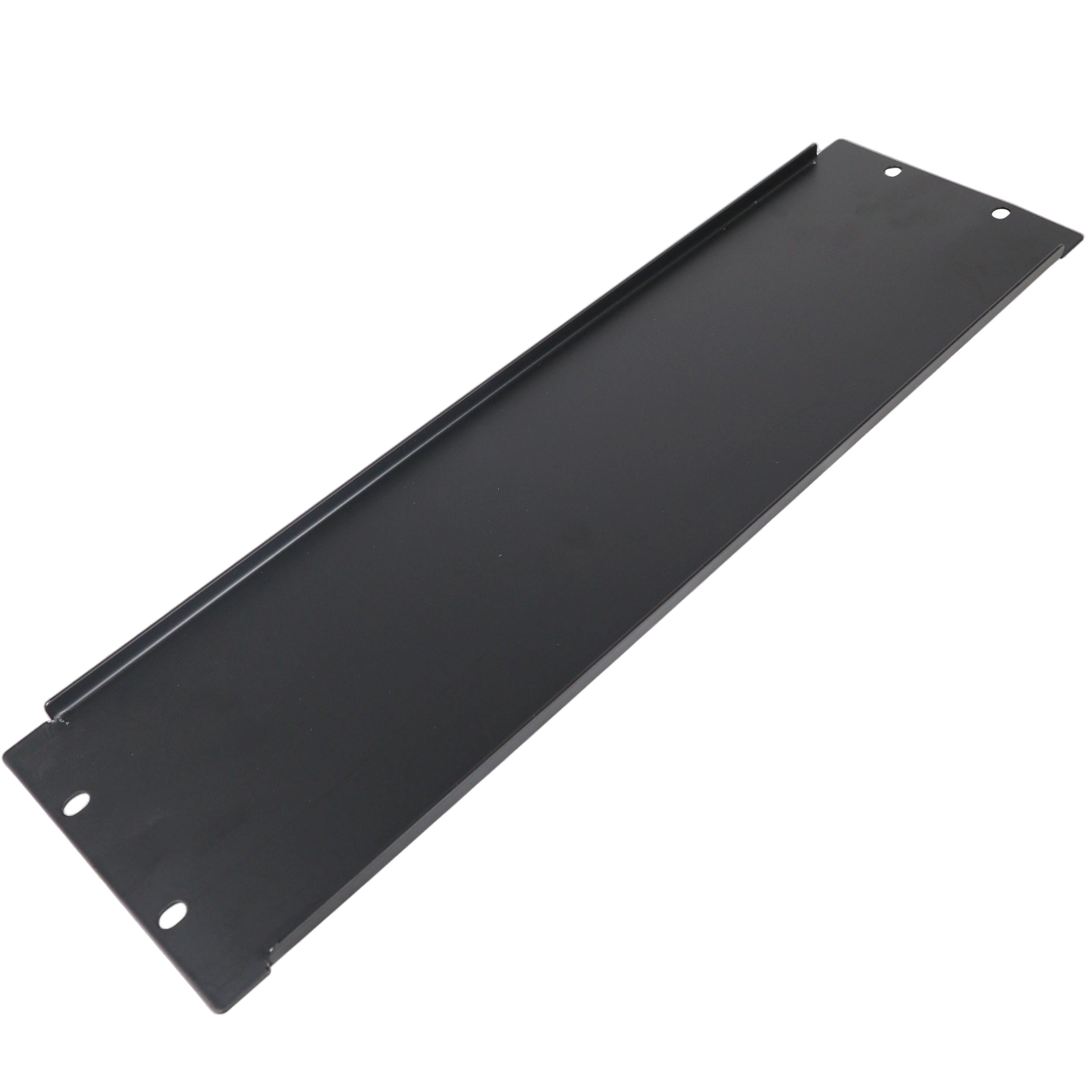 ProX Rack Panel Blank 3U Space Side View ProX rack panel blank 3U space showing side profile and mounting depth
