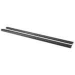 ProX PX-T-RR14 heavy duty steel rack rail kit 14U space showing side profile and mounting hardware