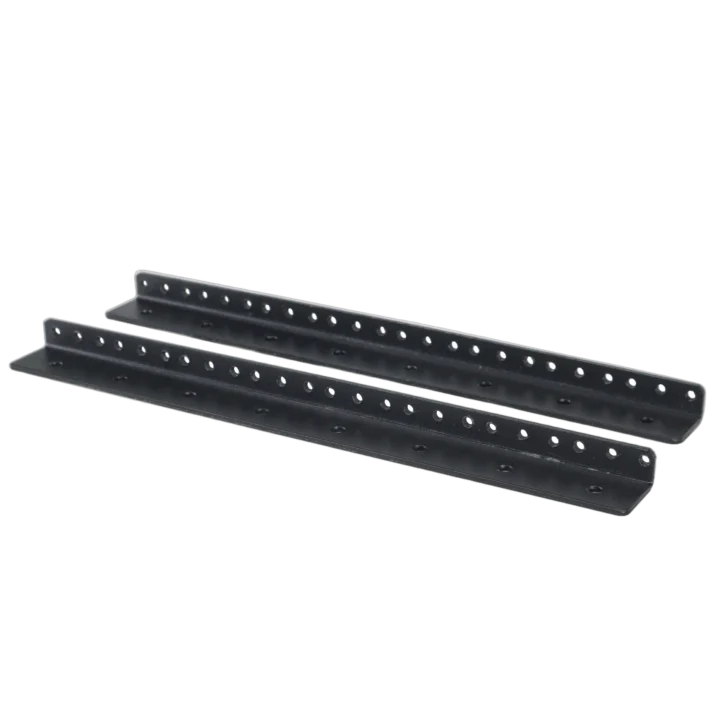 ProX PX-T-RR8 heavy duty steel rack rail kit 8U space front view