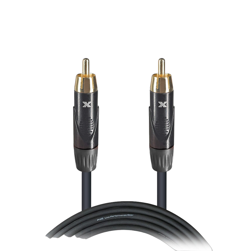 ProX 10 ft. RCA Audio Cable Male to Male ProX 10 foot RCA audio cable with male RCA connectors on both ends
