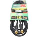 ProX 10 foot RCA audio cable with male RCA connectors on both ends