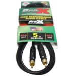 ProX 5 ft. RCA audio cable showing male RCA connectors and cable construction detail