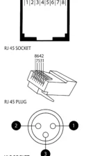 ProX RDNet cable showing XLR male connector and RJ45 connector detail view
