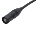 ProX RDNet cable connected between XLR microphone and RJ45 network interface in professional audio setup