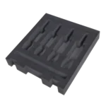ProX replacement foam insert for 2U rack drawer designed to hold four microphones securely