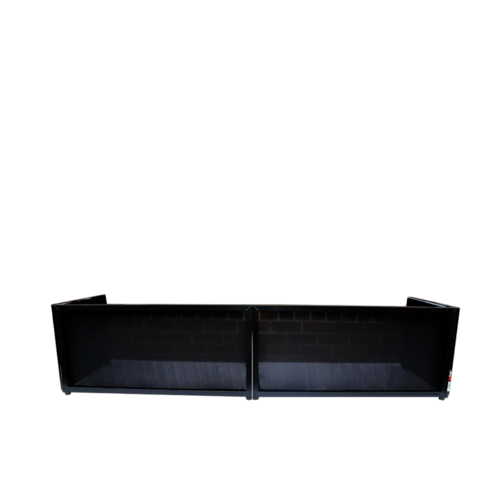 ProX black replacement scrim set showing front and side panels for 6 foot tabletop facade