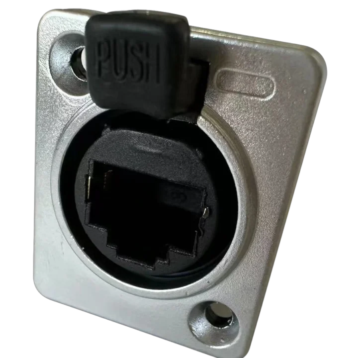 ProX RJ45 feed-through panel-mount coupler with female-to-female connectors and mounting hardware