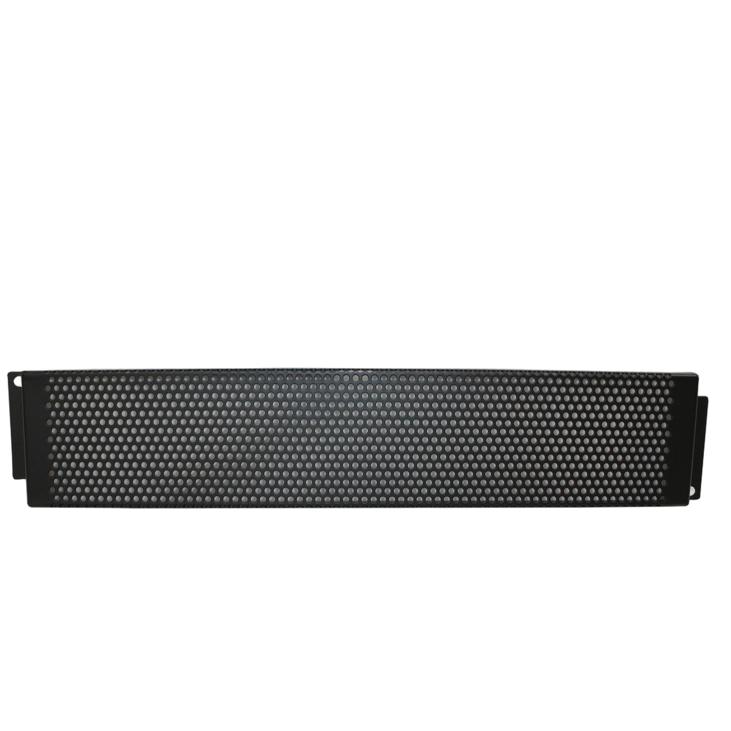 ProX Security Rack Panel 2U Space Front View ProX Security Rack Panel 2U Space with locking mechanism and ventilation slots front panel